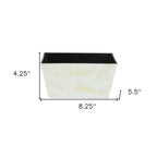 Cream Recycled Plastic Indoor Outdoor Rectangular Planter Box - 8-inch