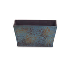 Blue Recycled Plastic Indoor Outdoor Rectangular Planter Box - 8-inch