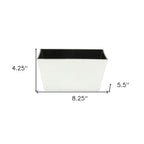 Silver Recycled Plastic Indoor Outdoor Rectangular Planter Box - 8-inch