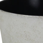 Cream Recycled Plastic Indoor Outdoor Round Pot Planter - 12-inch