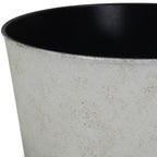 Cream Recycled Plastic Indoor Outdoor Round Pot Planter - 12-inch