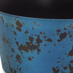 Blue Recycled Plastic Indoor Outdoor Round Pot Planter - 12-inch