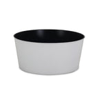 White Recycled Plastic Indoor Outdoor Round Pot Planter - 12-inch