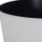 White Recycled Plastic Indoor Outdoor Round Pot Planter - 12-inch