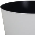 White Recycled Plastic Indoor Outdoor Round Pot Planter - 12-inch