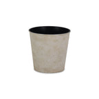 Cream Recycled Plastic Indoor Outdoor Round Pot Planter - 5-inch