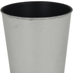 Silver Recycled Plastic Indoor Outdoor Round Pot Planter - 5-inch