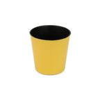 Yellow Recycled Plastic Indoor Outdoor Round Pot Planter - 5-inch