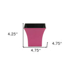 Hot Pink Recycled Plastic Indoor Outdoor Square Pot Planter - 5-inch