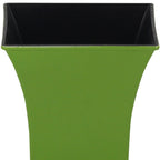 Lime Green Recycled Plastic Indoor Outdoor Square Pot Planter - 5-inch