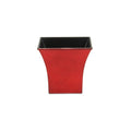 Red Recycled Plastic Indoor Outdoor Square Pot Planter - 5-inch