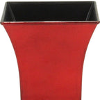 Red Recycled Plastic Indoor Outdoor Square Pot Planter - 5-inch