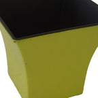 Yellow Recycled Plastic Indoor Outdoor Square Pot Planter - 5-inch