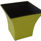 Yellow Recycled Plastic Indoor Outdoor Square Pot Planter - 5-inch