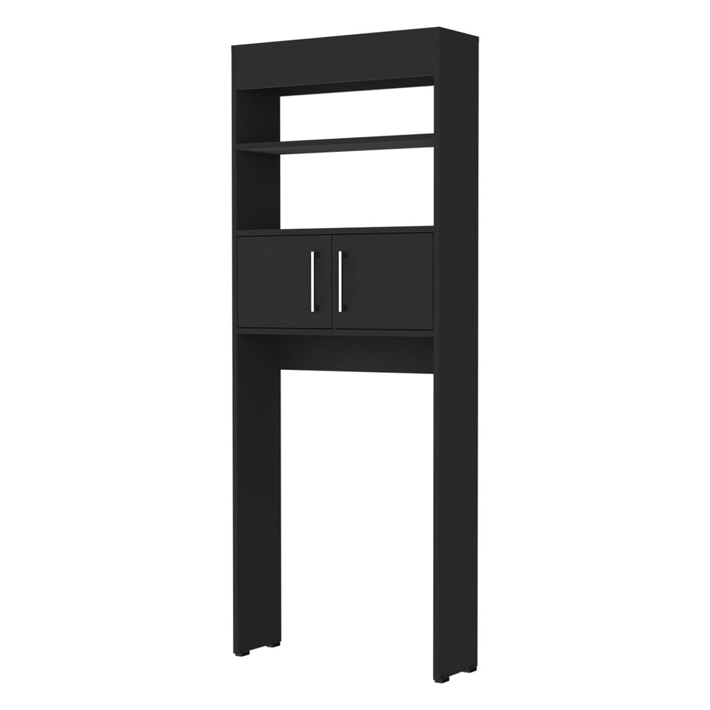 Black Wood Freestanding Single Door Bathroom Vanity - 25-inch