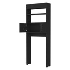 Black Wood Freestanding Single Door Bathroom Vanity - 25-inch