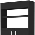 Black Wood Freestanding Single Door Bathroom Vanity - 25-inch