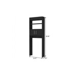 Black Wood Freestanding Single Door Bathroom Vanity - 25-inch