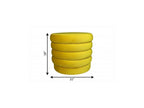 Yellow Velvet Tufted Round Cocktail Ottoman - 21-inch