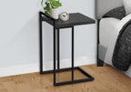 Dark Gray and Black Wood and Iron End Table - 27-inch
