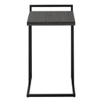 Dark Gray and Black Wood and Iron End Table - 27-inch