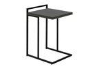 Dark Gray and Black Wood and Iron End Table - 27-inch
