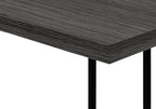 Dark Gray and Black Wood and Iron End Table - 27-inch