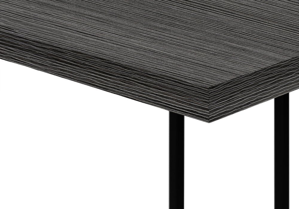 Dark Gray and Black Wood and Iron End Table - 27-inch