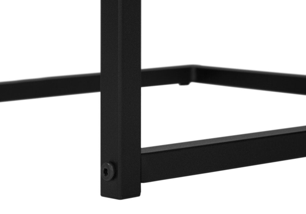 Dark Gray and Black Wood and Iron End Table - 27-inch