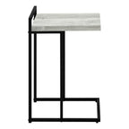 Dark Gray and Black Wood and Iron End Table - 27-inch