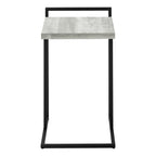Dark Gray and Black Wood and Iron End Table - 27-inch