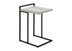 Dark Gray and Black Wood and Iron End Table - 27-inch