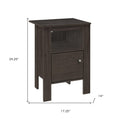 Brown Wood Nightstand - 24-inch