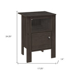 Brown Wood Nightstand - 24-inch