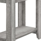 Gray Wood End Table with Shelf - 22-inch