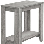 Gray Wood End Table with Shelf - 22-inch