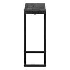Black Distressed Wood and Iron End Table - 25-inch