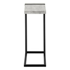Black Distressed Wood and Iron End Table - 25-inch