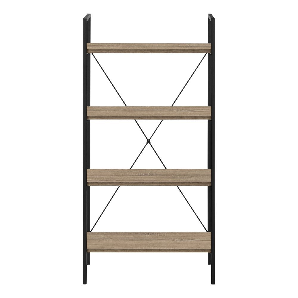 Taupe Metal Four Tier Etagere Bookcase - 48-inch
