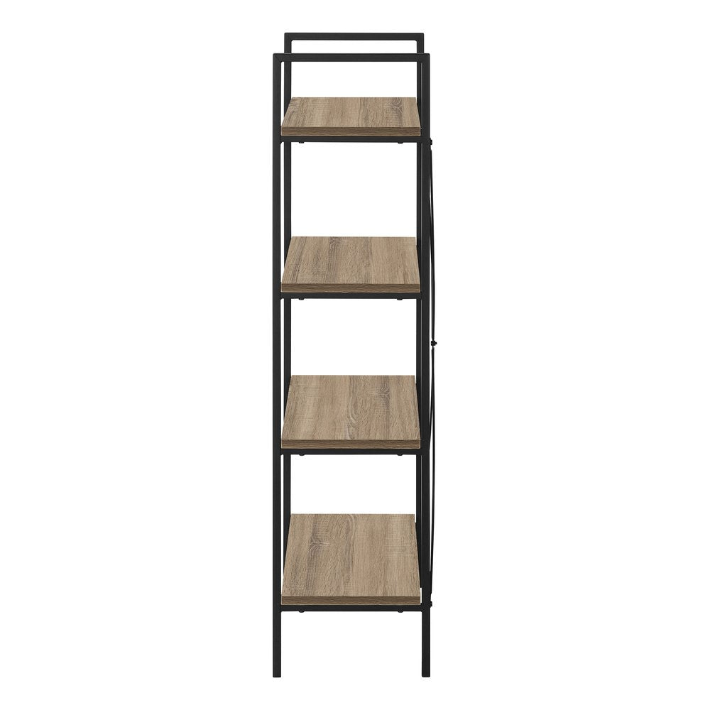 Taupe Metal Four Tier Etagere Bookcase - 48-inch