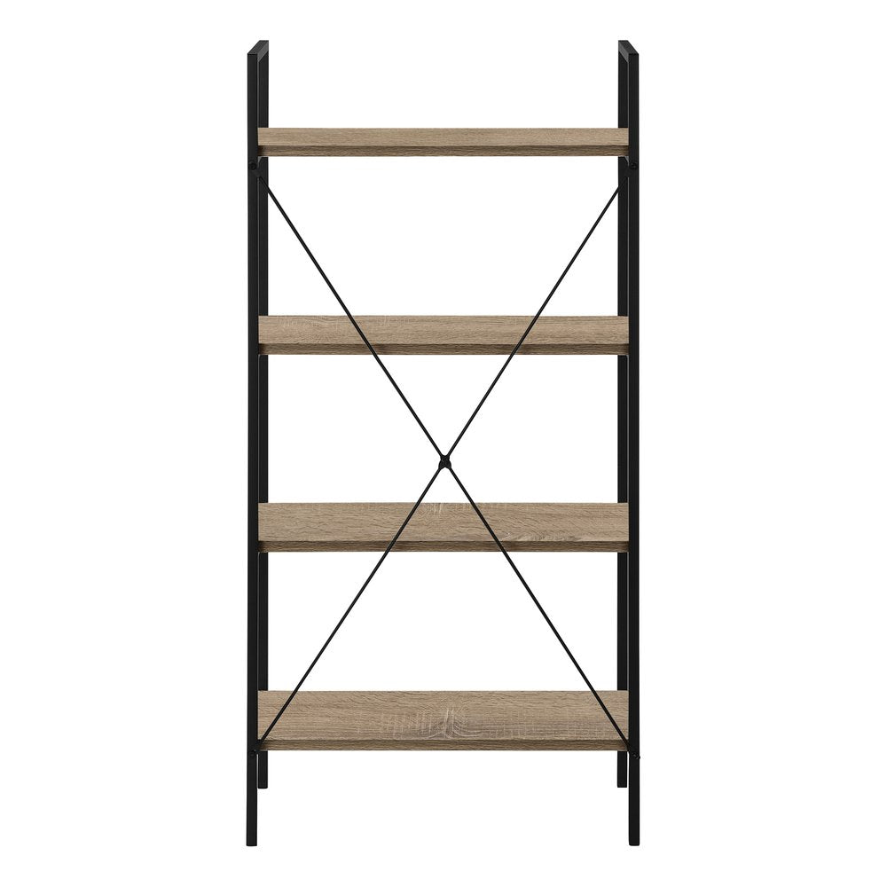 Taupe Metal Four Tier Etagere Bookcase - 48-inch