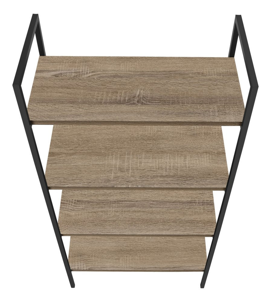 Taupe Metal Four Tier Etagere Bookcase - 48-inch
