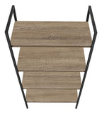 Taupe Metal Four Tier Etagere Bookcase - 48-inch