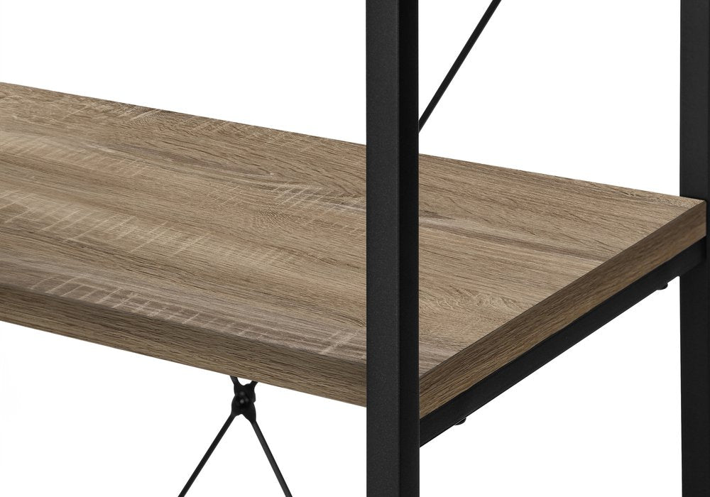 Taupe Metal Four Tier Etagere Bookcase - 48-inch