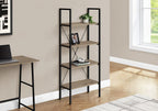 Taupe Metal Four Tier Etagere Bookcase - 48-inch