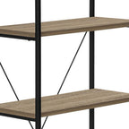 Taupe Metal Four Tier Etagere Bookcase - 48-inch