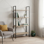 Taupe Metal Four Tier Etagere Bookcase - 48-inch