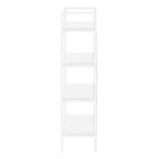 White Metal and Wood Four Tier Etagere Bookcase - 48-inch