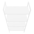 White Metal and Wood Four Tier Etagere Bookcase - 48-inch