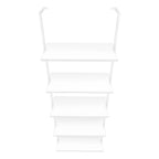 White Metal Five Tier Bookcase - 72-inch